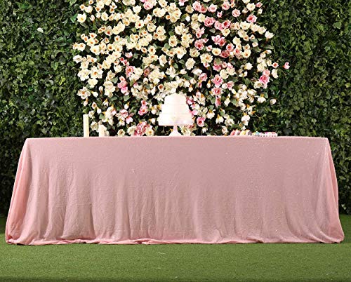 Sequin Tablecloth 60x120 Inch Pink for Birthday Wedding Party