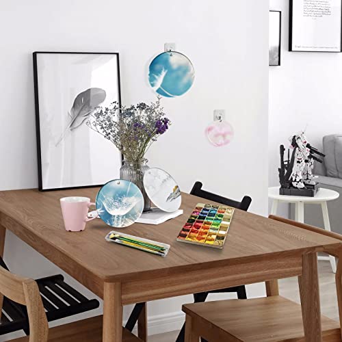 4Inch Round Acrylic Blanks Ornament 20Pcs Clear Acrylic Disc Circle (20 Count)
