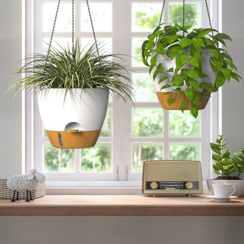 12 Inch Hanging Planters for Indoor Outdoor Plants (2 Count)