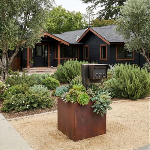 Corten Steel Cube Outdoor Planter Box