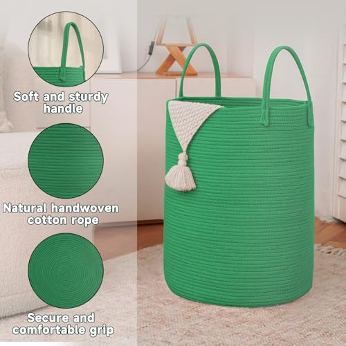 80L Cotton Rope Laundry Basket Hamper