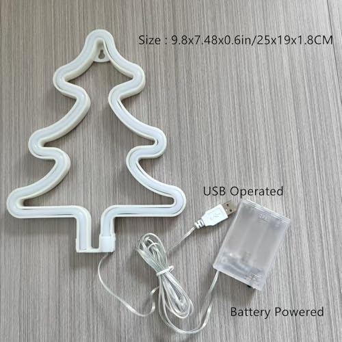 Christmas Tree Neon Light Signs for Bedroom Bedside Dorm Wall Decor