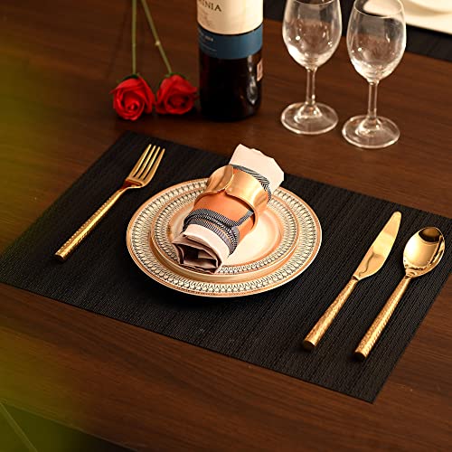 Black Placemats Set of 6 (6 Count)