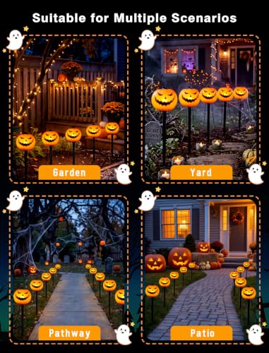 10.5FT Halloween Pumpkin Pathway Lights (5 Count)