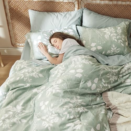 Floral Sage Green Comforter Set