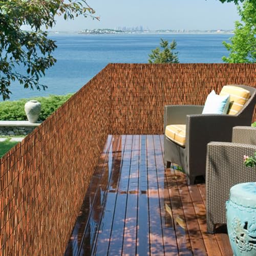 Brown 2 Pack 3.3FT X16.4FT Reed Fencing Bamboo Privacy Screen (2 Count)