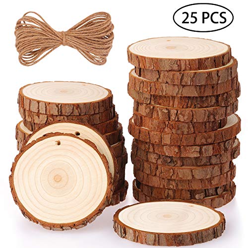 Unfinished Wood Slices with Hole