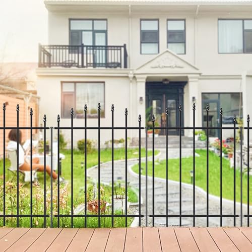 32” x 12’ No Dig Metal Garden Fence with Stakes