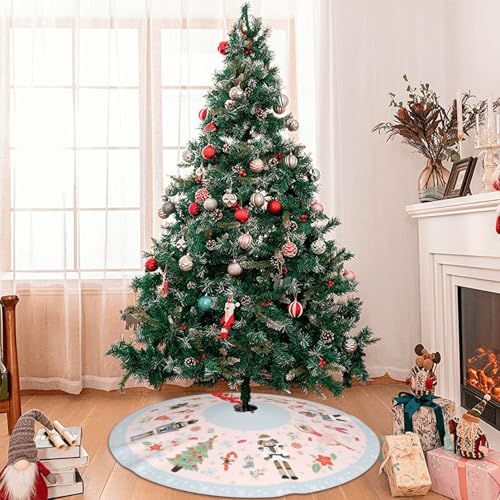 36" Cute Nutcracker Christmas Tree Skirt