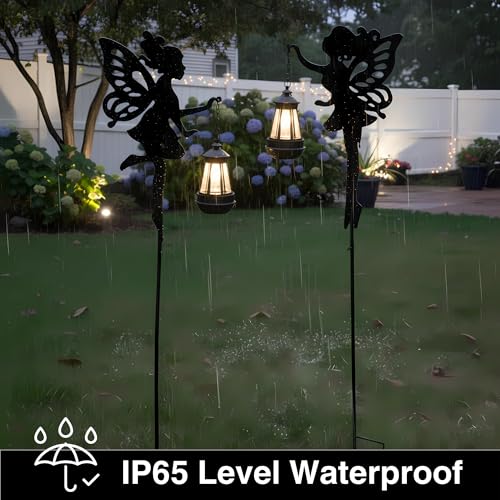 Solar Fairy Garden Accessories Outdoor 1 Pair (2 Count)