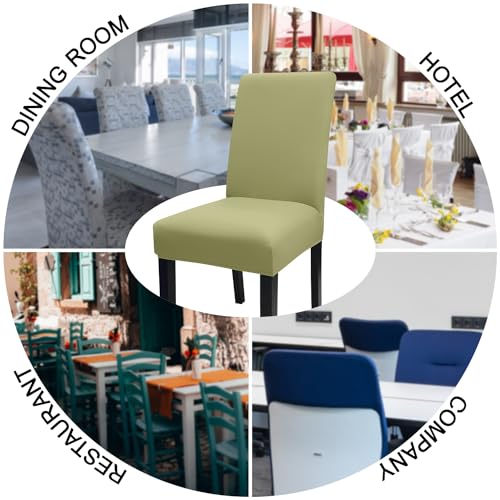 Sage Green Chair Covers for Dining Room Set of 4