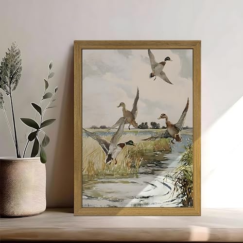Framed Vintage Duck Wall Art Print