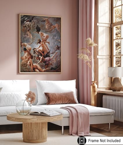 Vintage Witches Going to their Sabbath Poster