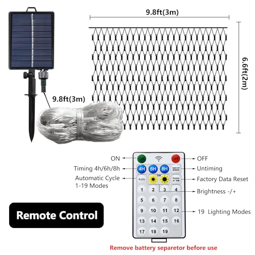 Solar Net Lights Outdoor Mesh Lights Red