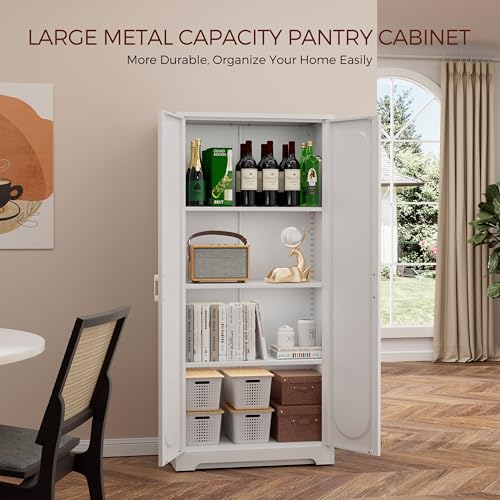 60" Tall Metal Storage Cabinet with Doors