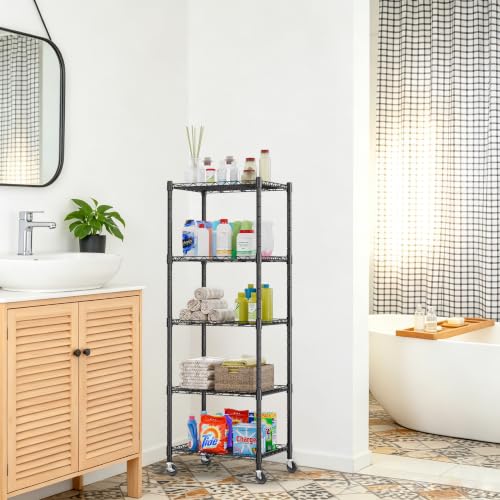 5 Wire Shelving Metal Storage Rack Adjustable Shelves