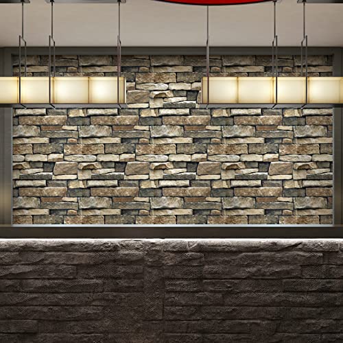 Peel and Stick Stone Brick Wallpaper (14.455 Sq Ft)