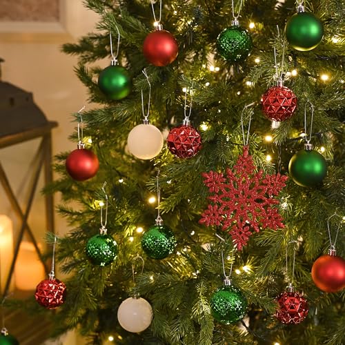 50ct Christmas Tree Decorations Ball Ornaments 2 Inches (50 Count)