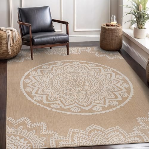 Outdoor Rug 5x7 Modern Area Rugs for Indoor and Outdoor Patios and Porches