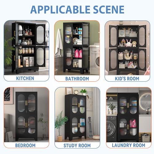 Black Kitchen Pantry Cabinet