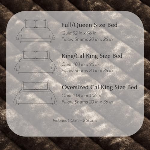 Stripe Channel Luxury Velvet Quilt Set King Size
