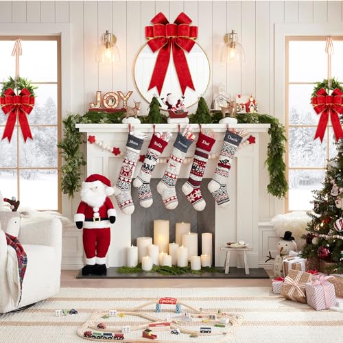2pcs Large Christmas Bows Velvet Red Bows Holiday Red Christmas Bows Decorations for Wreath Velvet Bows Decor for Christmas Tree Topper