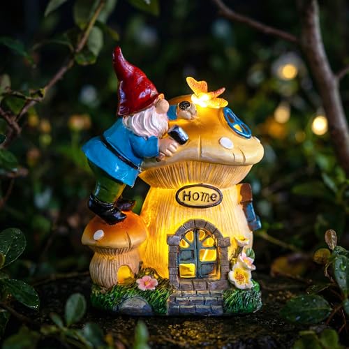 Garden Gnome Statues Figurine Lights