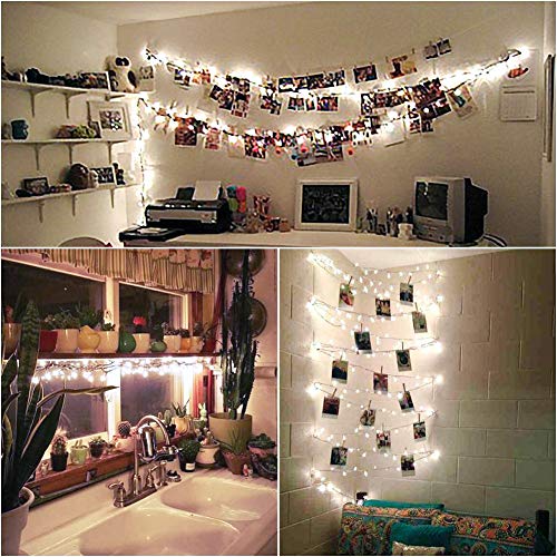 33FT 100 LED Cool White Christmas Fairy Twinkle String Lights Indoor (33 Foot)