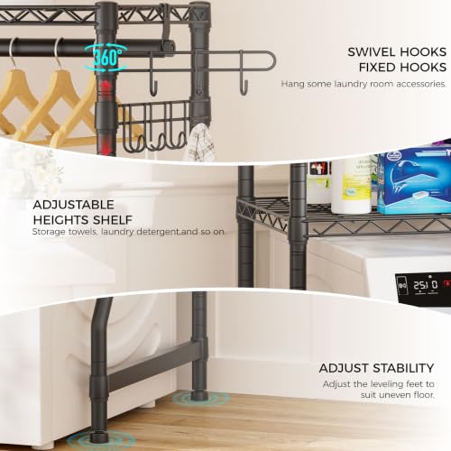 Laundry Organizer Shelves Over the Washer and Dryer Storage Shelf