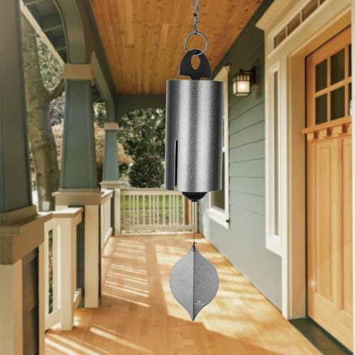 Heroic Windbell Wind Chime for Outside 40" Large Silver