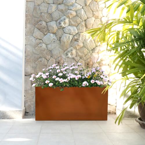 Corten Steel Planter Box 36" L x 12" W x 16" H RectanglePlanters