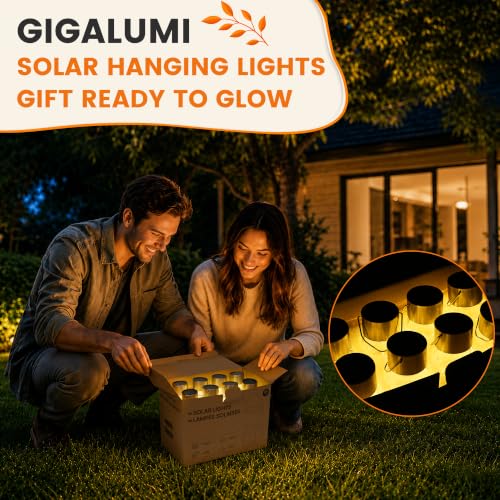 Solar Lights Outdoor Hanging Lantern Garden Decor for Outside 16Pc (16 Count)