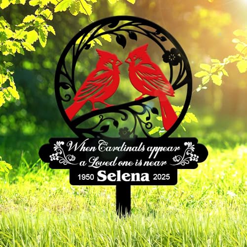 Personalized Cemetery Memorial Metal Stakes