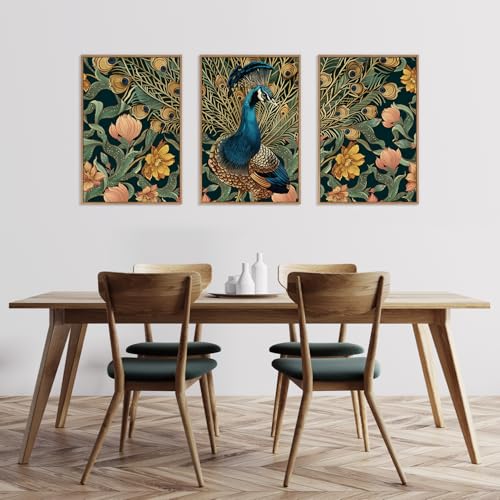 Elegant Peacock Wall Art Canvas
