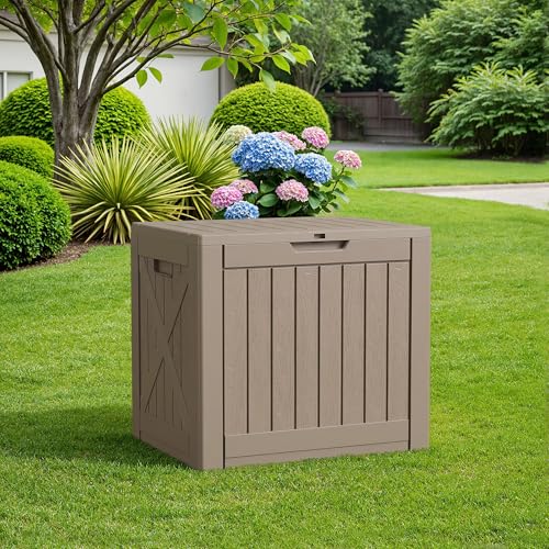 Resin Deck Box 40 Gallon Waterproof Outdoor Storage Box