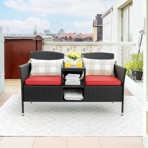 Outdoor Furniture Patio Loveseat Wicker 2