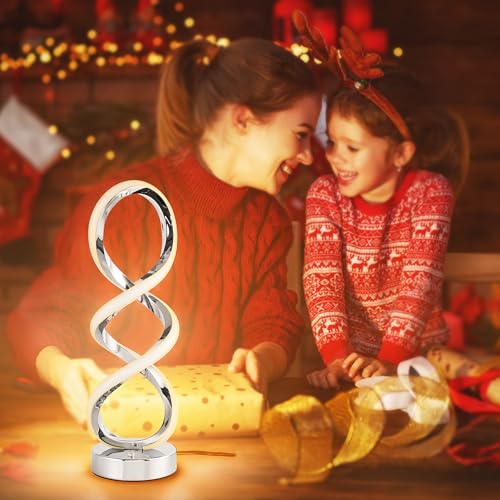 Modern Spiral LED RGB Table Lamp (2 Count)