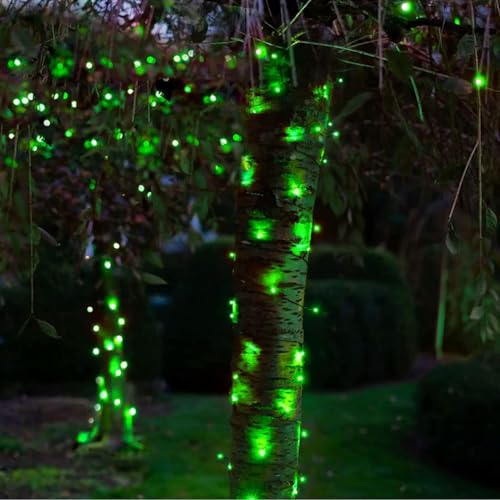 2pack 500LED Solar String Lights Outdoor Waterproof Green (180 Foot)