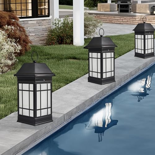 15.5" Solar Lantern Outdoor Waterproof