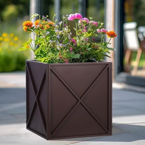 Large Metal Planter Box 17”x 17”x 18”