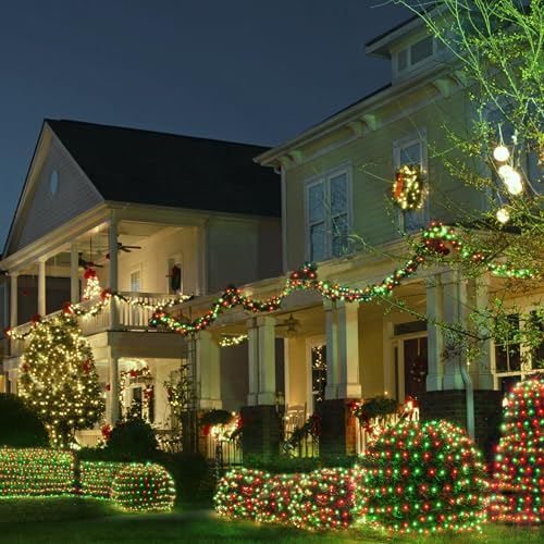 Christmas Lights Outdoor 200LED 8.4ft x 5.2ft Christmas Net Lights with 8 Modes