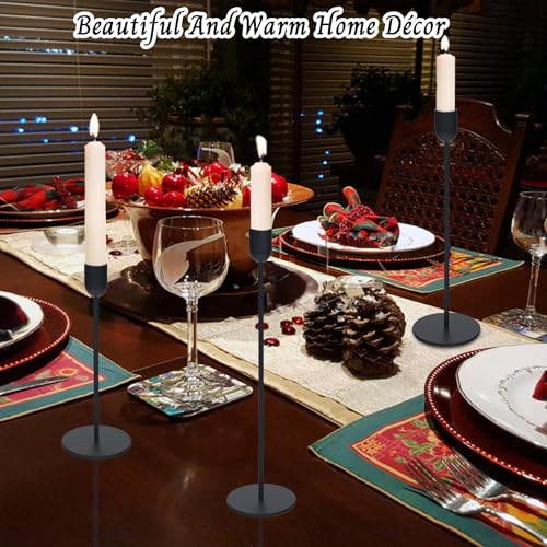 18 Pcs Black Candle Holders Set (18 Count)