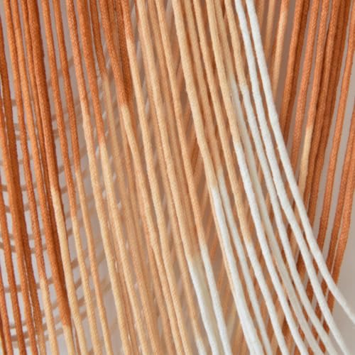 Macrame Wall Hanging Orange Boho Dip Dye Fiber Art Craftsmanship 57"W*41"L