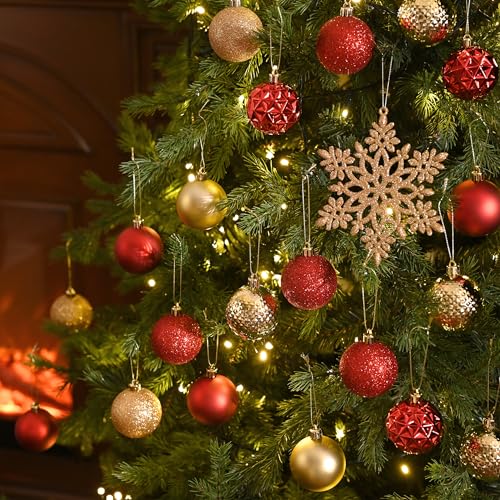 50ct Christmas Tree Decorations Ball Ornaments 2.36 Inches (50 Count)
