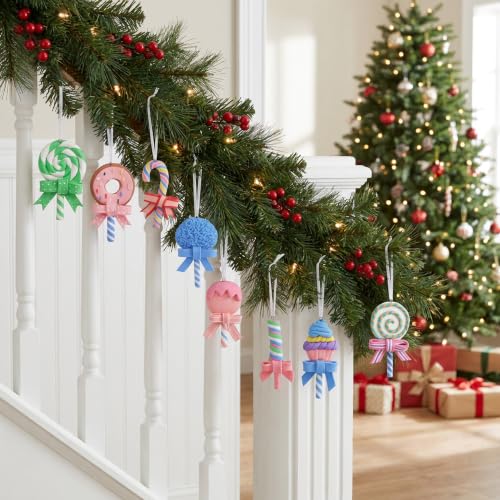 9 Pcs Pastel Christmas Lollipop Ornaments (9 Count)