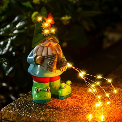 Solar Garden Gnome Statue