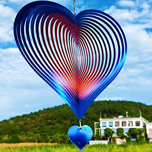 12in Heart Wind Spinner Outdoor Garden Decor Gifts for Mom Wife Women