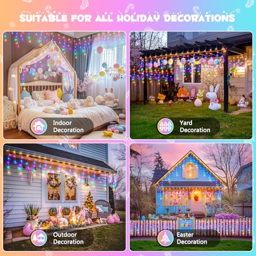 400 LED 38.8 FT Easter Lights String Outdoor (38.8 Foot)
