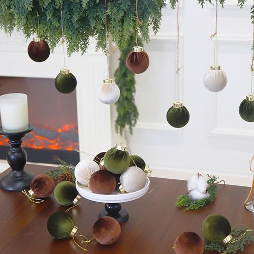 20pcs Velvet Christmas Ornaments (20 Count)