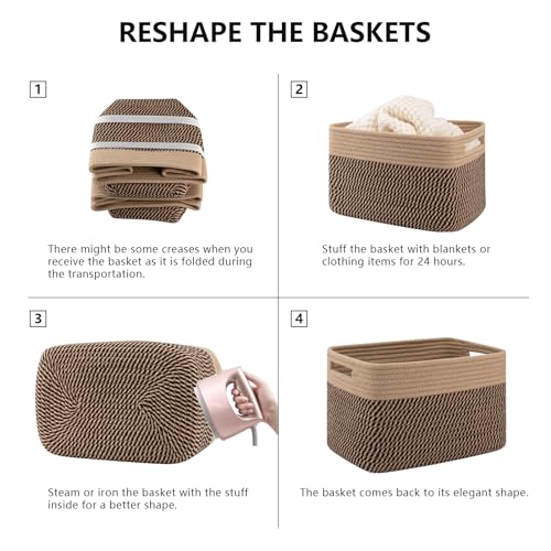 4 Pack Storage Baskets for Organizing (4 Count)